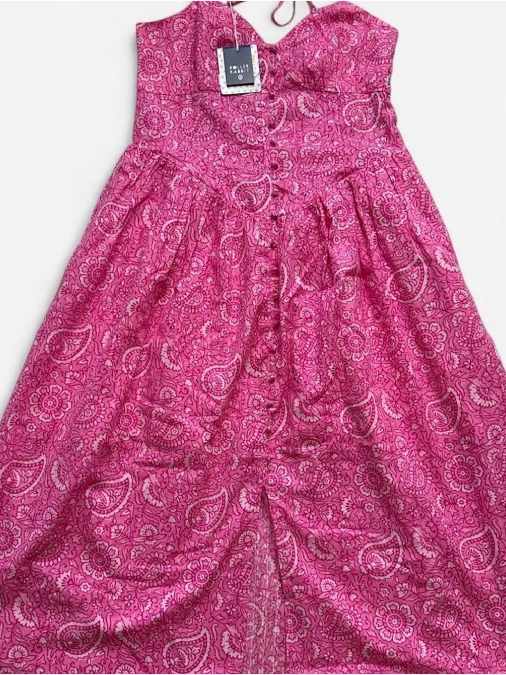 Roller Rabbit x Target Pink Paisley Floral Maxi Dress NWT M